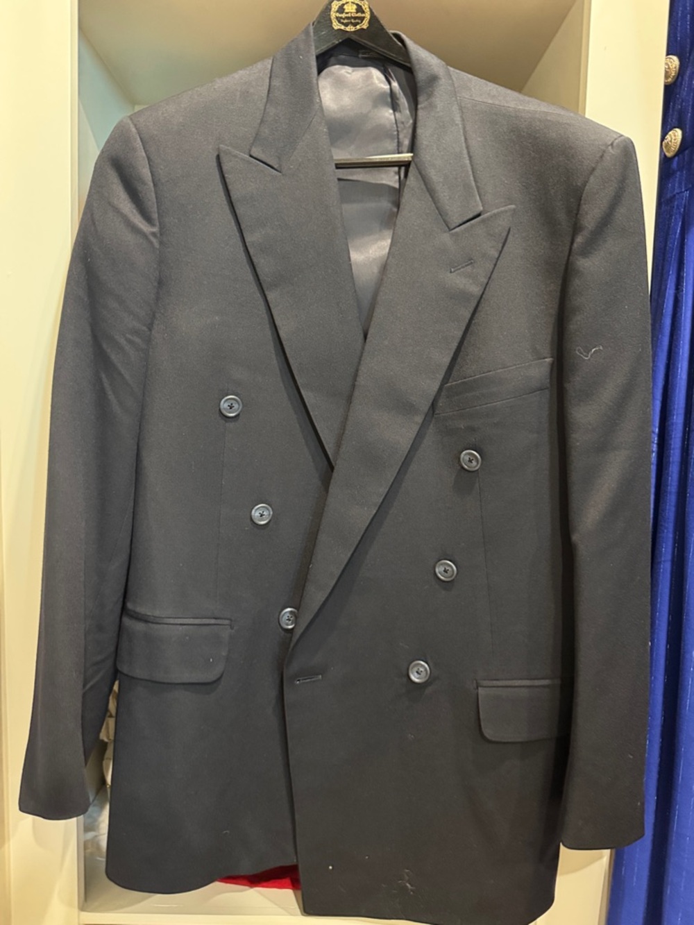 Corneliani Double-Breasted Navy Blazer